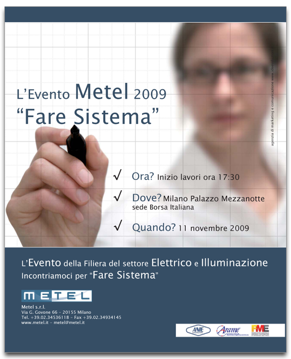 Progetto Grafico pagina pubblicitaria Metel per Commercio Elettrico - luglio 2009 Progetto Grafico pagina pubblicitaria Metel per Commercio Elettrico