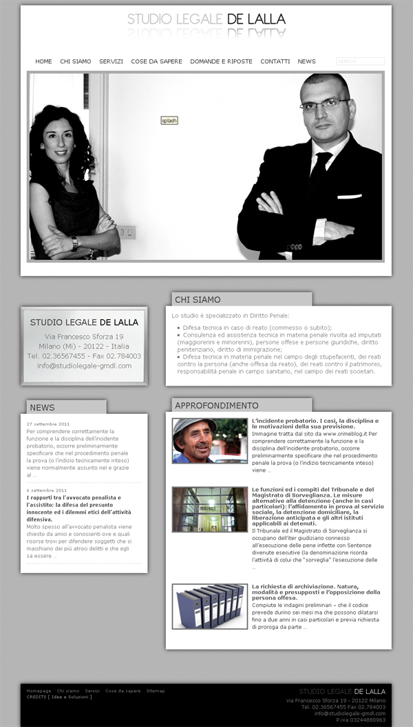 2011_05_22_Realizzazione_sito_internet_Studio_Legale_Giuseppe_De_Lalla Home Page sito www.studiolegaledelalla.it