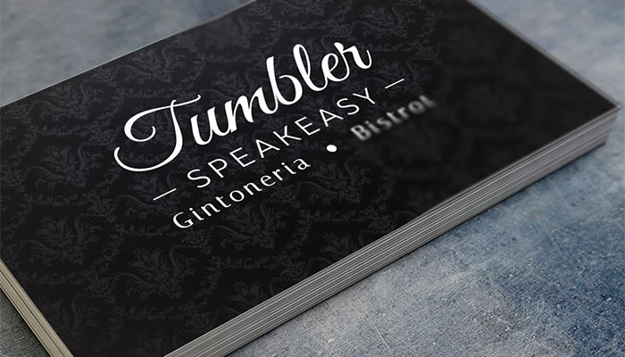 Idee e Soluzioni ha realizzato il logotipo del Tumbler Speakeasy, la gintoneria più grande d'Italia