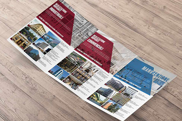 Brochure pieghevole realizzata per il cliente GEST