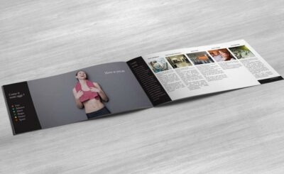 Brochure cartacea realizzata per la palestra San Marco di Bergamo
