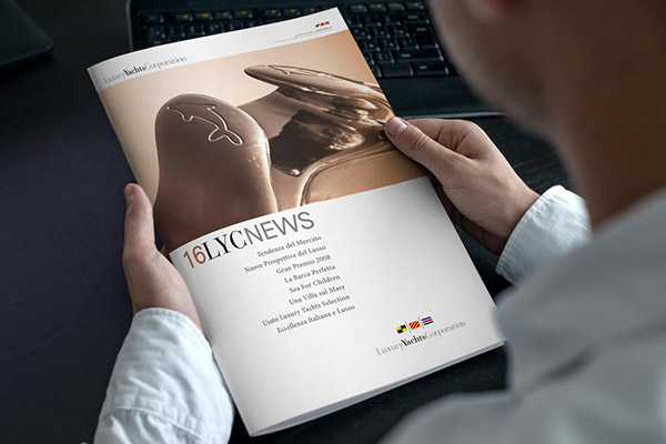 Rivista cartacea del cliente LYC Luxury Yachts Corporation