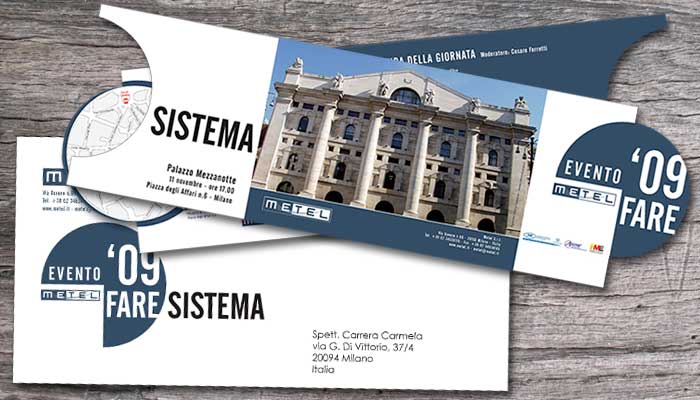 Progetto Grafico Invito Evento Metel 2009