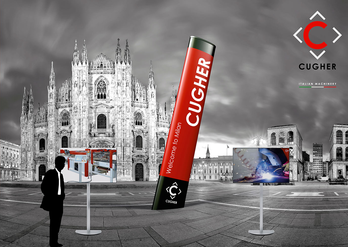 Realizzazione Layout Grafico Stand Fiera Cugher