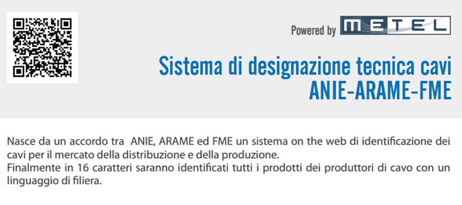 Metel: Nuova Brochure Sistema Di Designazione Tecnica Cavi