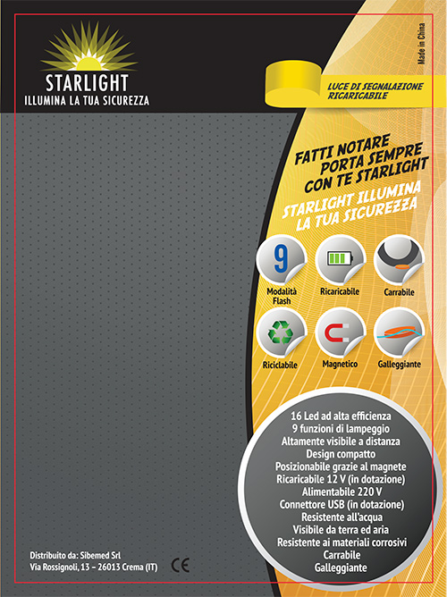 Packaging Starlight Ricaricabile Retro
