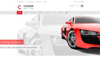 Presentazione Siti Internet Cugher Glass Icona Home Page Sito Cugherprintingautomotive