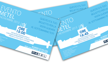 Progetto Grafico Biglietto Invito Visita Sottomarino Toti