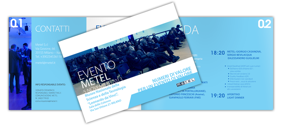 Progetto Grafico Brochure invito Evento Metel 2013