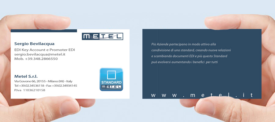 Progetto grafico Biglietto da Visita Metel