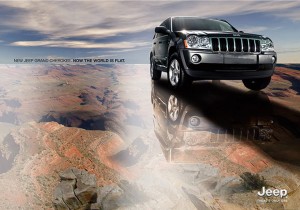 Rendering 3D pubblicita JEEP Grand Cherokee