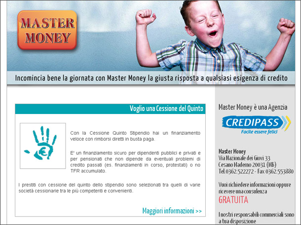 Il Mini Sito Per Master Money